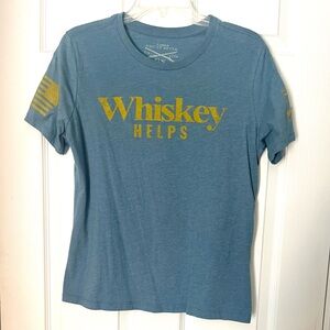 Grunt Style Blue and Gold Whiskey Helps Tee
